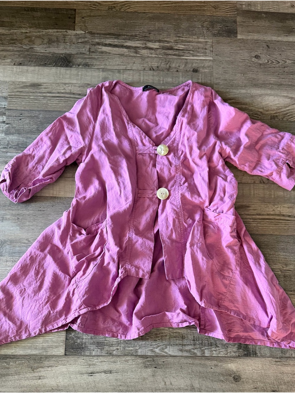 Pink Women's Button-Front Lightweight Jacket